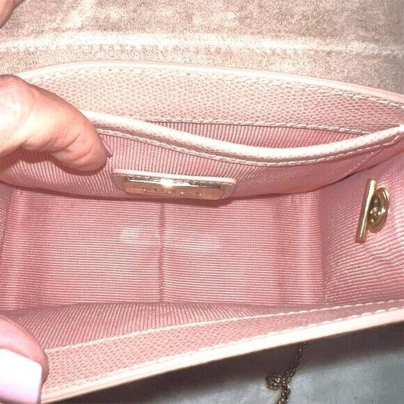 Furla Metropolis Mini Pink Leather Crossbody Bag Women's Chic Accessory - Picture 9 of 13